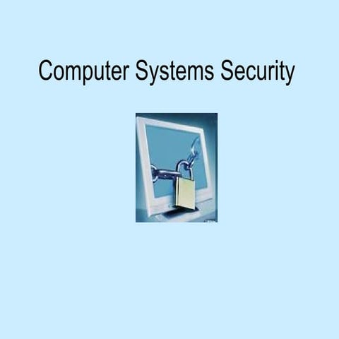 Computer Systems Security | PPT