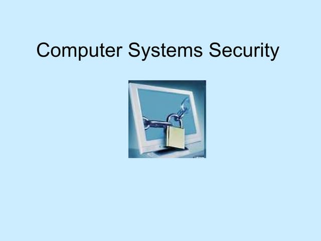 Computer Systems Security