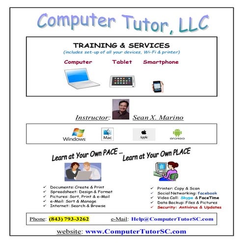 Computer Tutor, LLC flyer | PDF | Technology & Computing