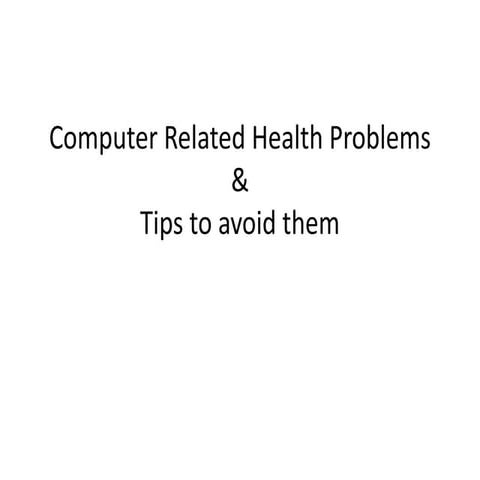 Computer usage problems & solutions | PPSX