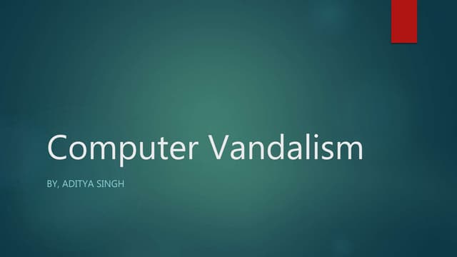 Computer Vandalism