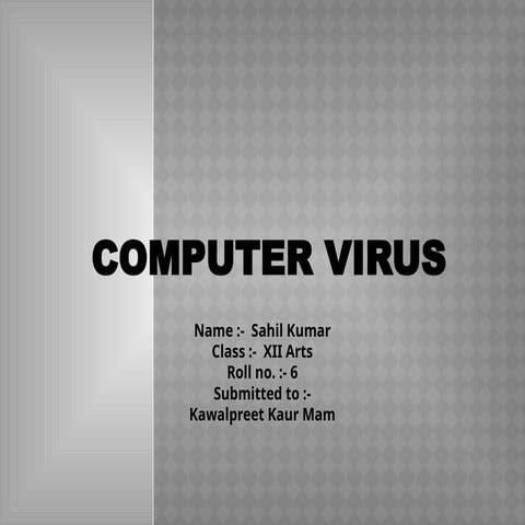 Computer 5 (Computer Virus) Grade 5 computer | PPTX