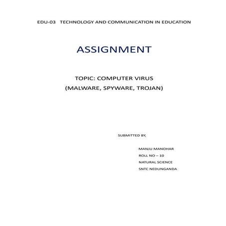 Computer Virus and  their classifications