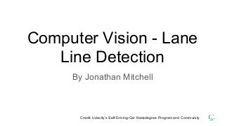 Computer vision lane line detection