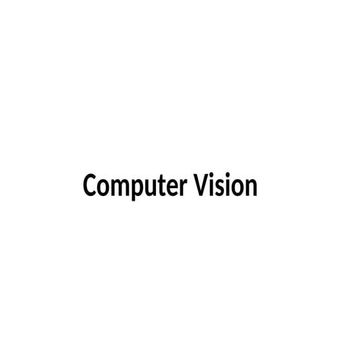 Computer Vision And Convolutional Neural Networks (CNNs)