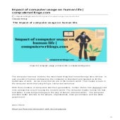 Impact of computer usage on human life | computerwritings.com