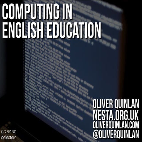 Computing in English Education #ind15