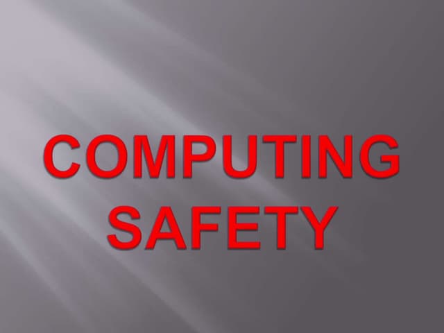 Computing safety