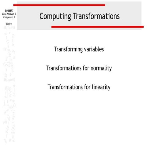 Computing Transformations Spring2005