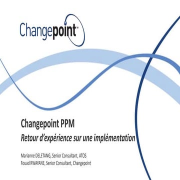 Changepoint PPM - Retour d’expérience sur une implémentation