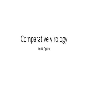 Comparative Virology Retroviruses Slides