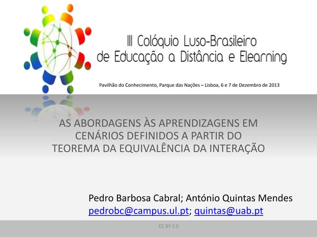 Abordagens às Aprendizagens em cenários online definidos a partir do TEI