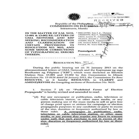 Com res 9631 | PDF