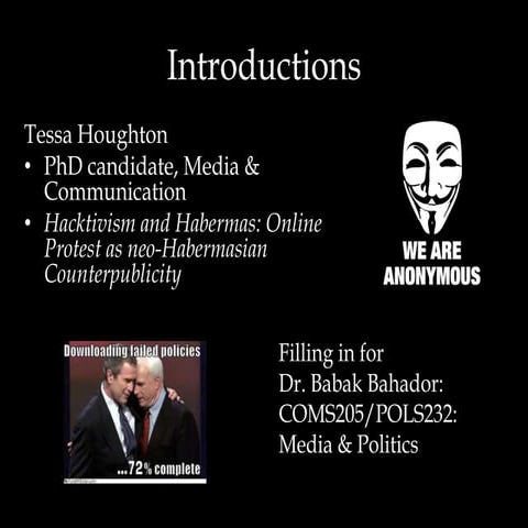 COMS101: Media and Democracy