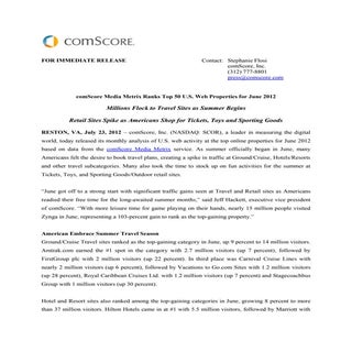 Comscore media metrix ranks top 50 ...