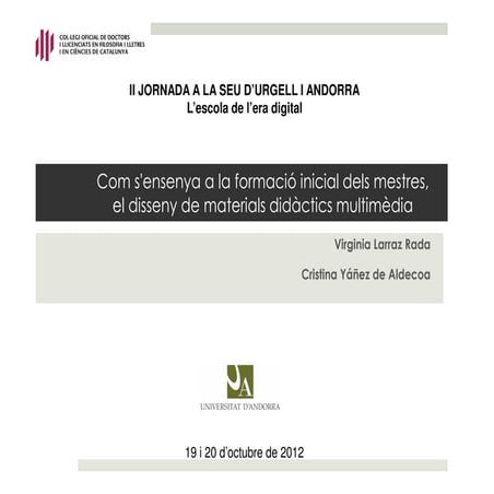 Com s'ensenya a la formació inicial dels mestres slideshare