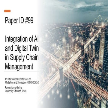 Integration of AI and Digital Twin in Supply Chain Management ...