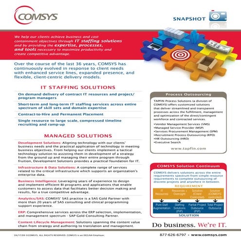 Comsys Snapshot 0416091