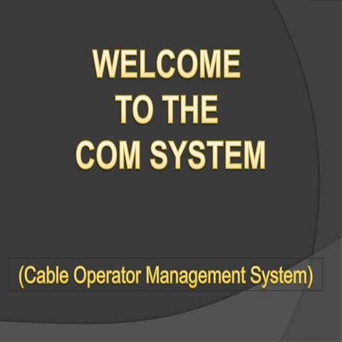 Cable tv management system software