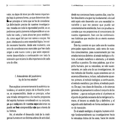 Comte, a., curso de filosofia fositiva