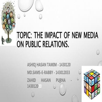 The Impact of New Media on Public Relations