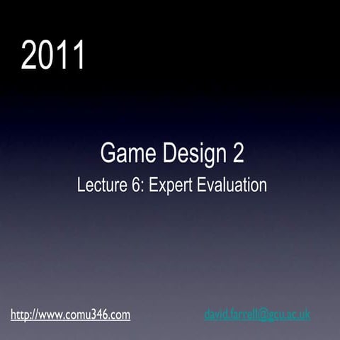 Comu346   lecture 6 - evaluation