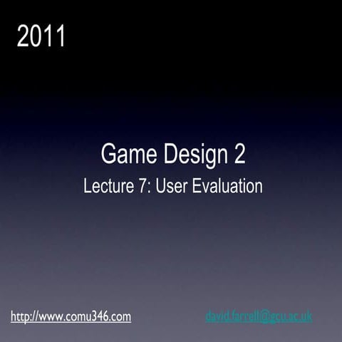 Comu346   lecture 7 - user evaluation