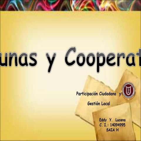Comunas y cooperativas