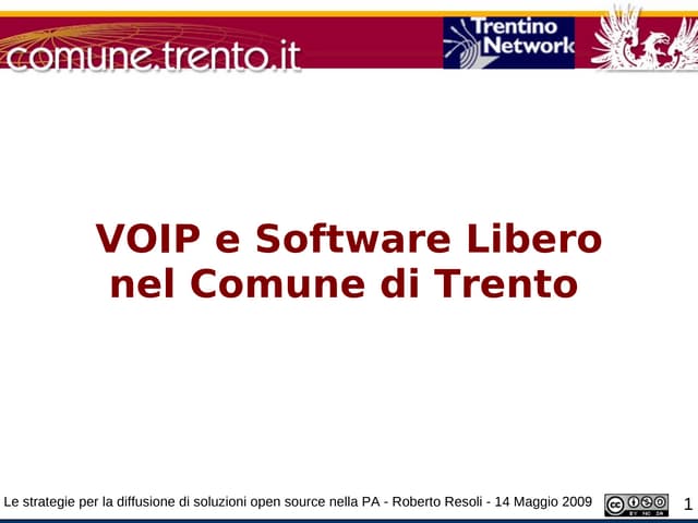 Open Source VoIP at Trento municipality