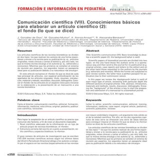 Comunicación científica (vii) el fondo