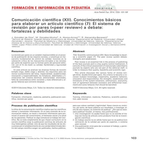 Comunicación científica (xii) peer review