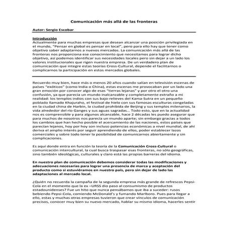 Comunicación Cross-Cultural: Más allá de las fronteras
