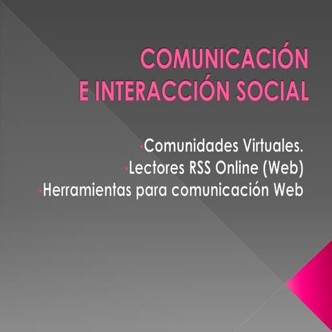 Comunicación e interaccion social