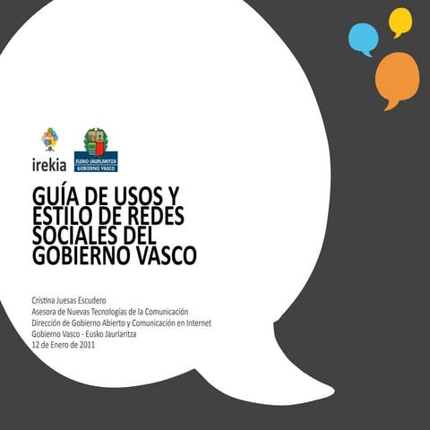Guía de usos y estilo de Redes Sociales del Gobierno Vasco | KEY