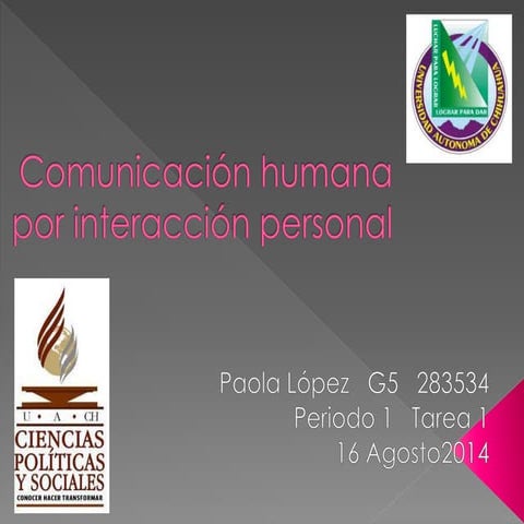 Comunicación humana por interacción personal