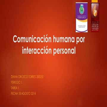 Comunicación humana por interacción personal