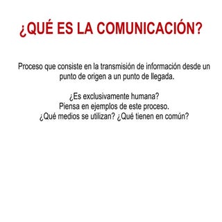 La comunicación y sus elementos