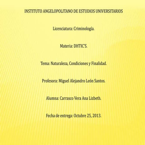 Comunicación, Naturaleza y Finalidad 