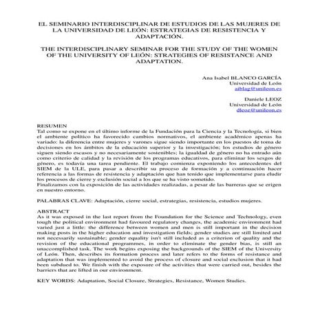 Comunicación SIEM - Congreso Feminismo