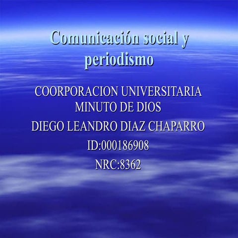 Comunicación social y periodismo
