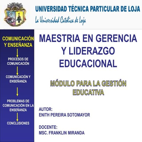 Comunicación y enseñanza