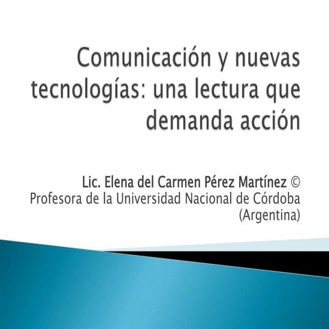 Comunicación y nuevas tecnologías