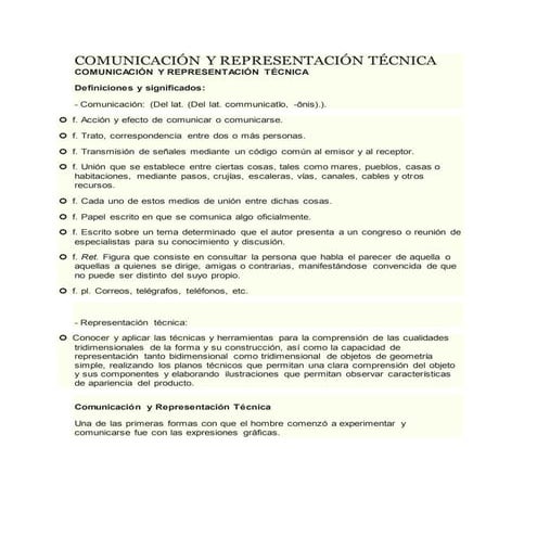 Comunicación y representación