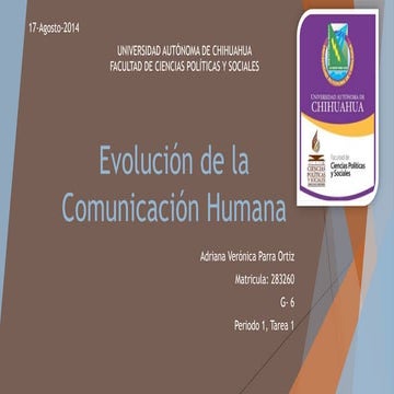 Evolución de la Comunicación Humana