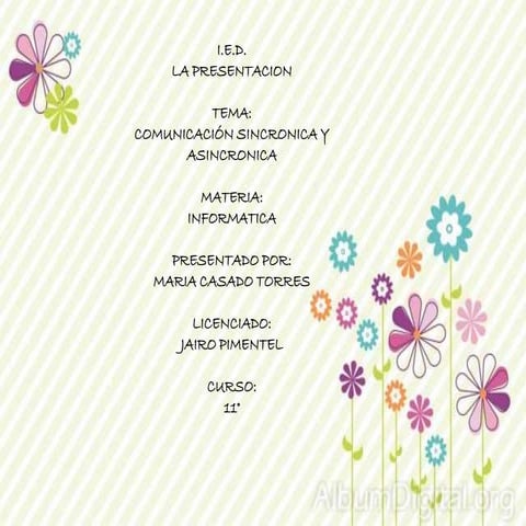 COMUNICACIÓN SINCRÓNICA Y ASINCRONICA 