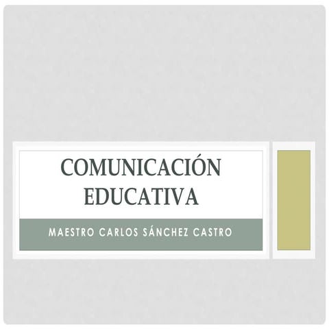 Comunicacion educativa