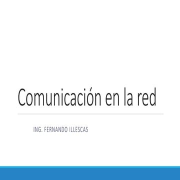 Comunicaciones en la red