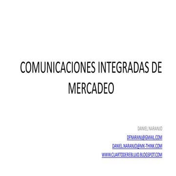 Comunicaciones integradas de mercadeo