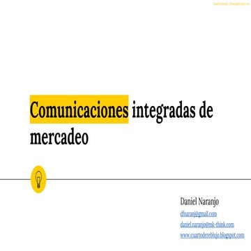 Comunicaciones integradas de mercadeo