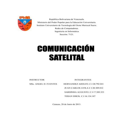 Comunicacion satelital (redes)